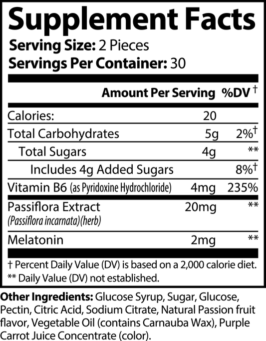 Sleep Well Gummies (Adult) Passion Fruit