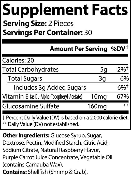 Joint Support Gummies (Adult) Raspberry