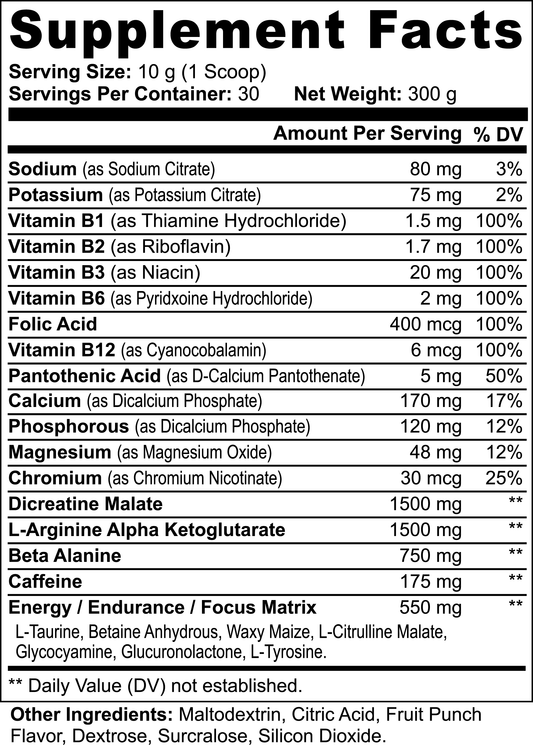 Pre-Workout (Fruit punch)